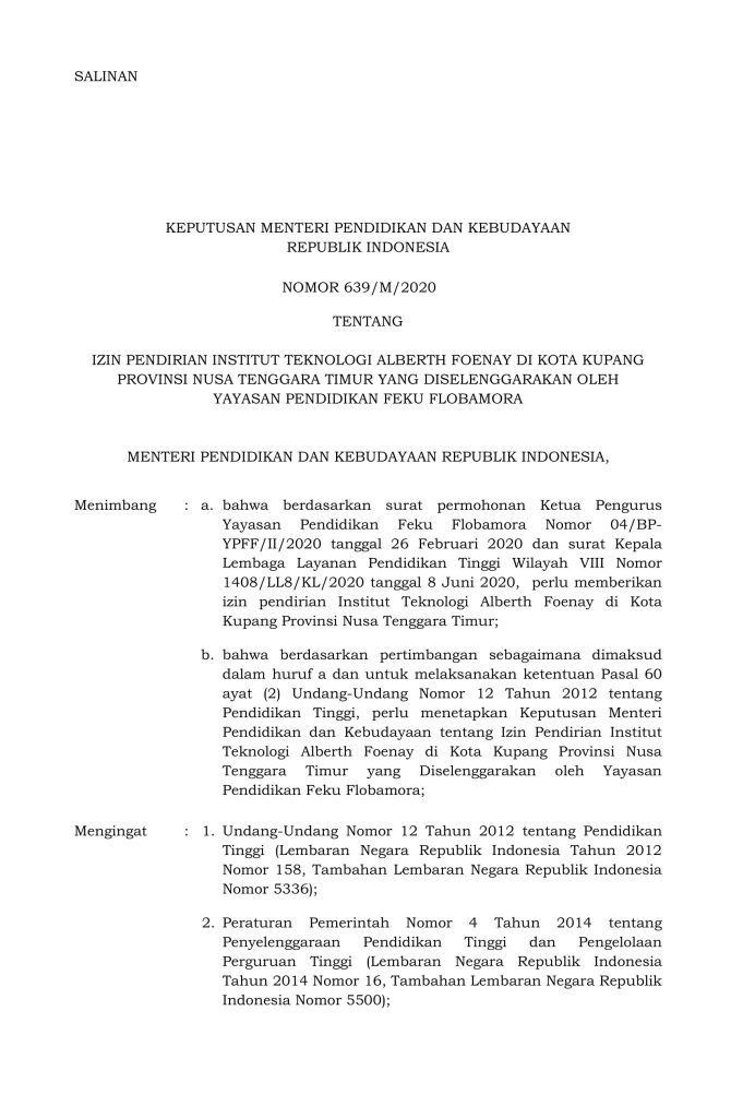 SK IT Alberth Foenay Kepmendikbud Nomor 639_M_2020 CAP-2